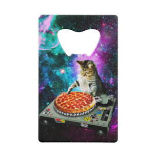 Pizza de chat du DJ de l'espace