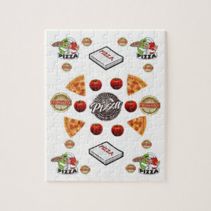 Pizza Decorative Jigzaag Puzzle Legpuzzel