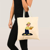 Pizza Delivery Boy Food Canvas tas