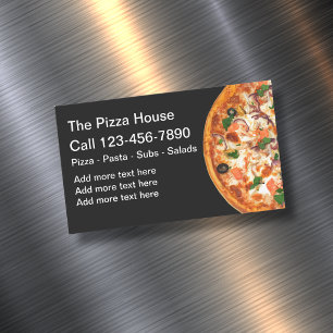 Pizza Delivery Business Magnets Magnetisch Visitekaartje