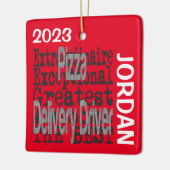 Pizza Delivery Driver Extraordinaire CUSTOM Keramisch Ornament (Links)