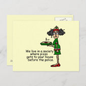 Pizza Delivery Humor Briefkaart (Voorkant / Achterkant)