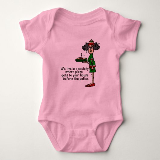 Pizza Delivery Humor Romper (Voorkant)