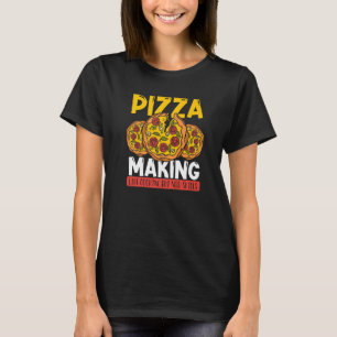 Pizza die als koken wordt gebruikt maar behoefte h t-shirt