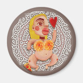 Pizza Diva Frigo Magnet (Devant)