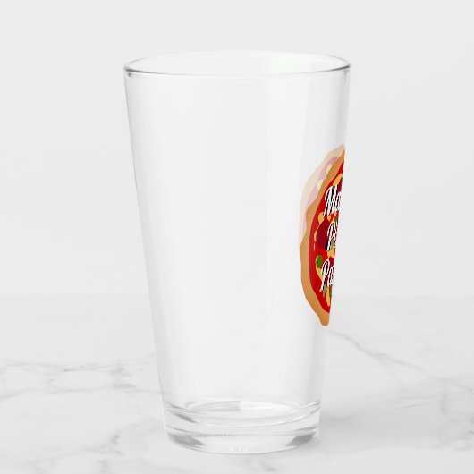 Pizza-drink met aangepaste tekst glas (Rechts)