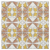 Pizza en Beer Pattern Stof (Swatch)