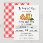 Pizza en Bier Bruidsfeest voor Meisjes en Jongens Kaart (Voorkant / Achterkant)