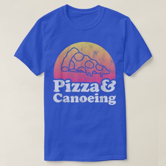 Pizza en Canoeing of Canoe T-Shirt (Design voorkant)