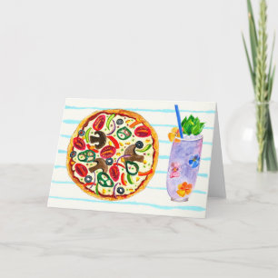 Pizza en cocktail foodie kaart