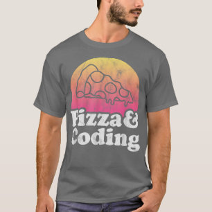 Pizza en codering of coder t-shirt