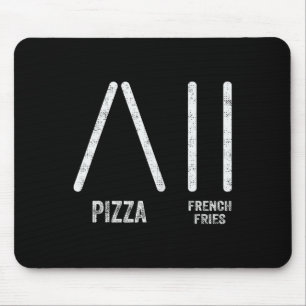 Pizza en friet ski-stijl - Grappig skien Muismat