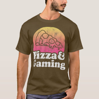 Pizza en gaming of gamer t-shirt