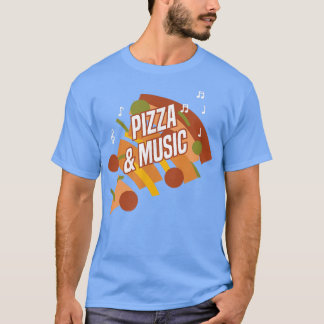 Pizza en Muzieknoten Clef Piano Musician 14052949 T-shirt