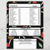 Pizza en Pasta Grill Restaurant Spaghetti Menu (Achterkant)