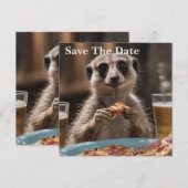 Pizza en Pints: de perfecte snackpauze van een mee Save The Date (Voorkant / Achterkant)