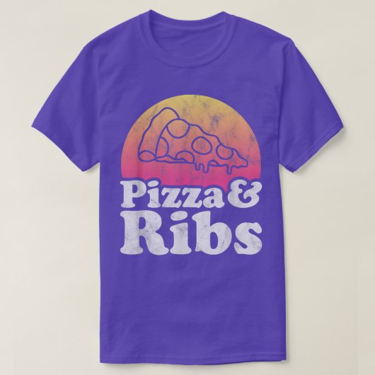 Pizza en ribben t-shirt (Design voorkant)