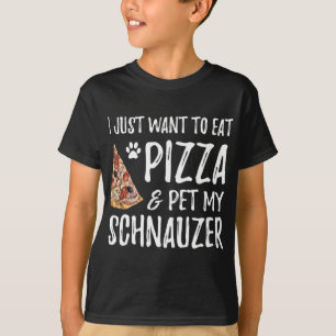 Pizza en Schnauzer voor Grappige Hond Moeder Gift T-shirt