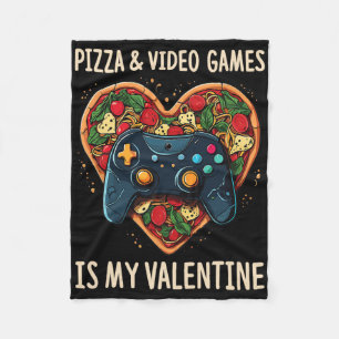 Pizza En Videogames Is Mijn Valentijn Gamer Fan Va Fleece Deken