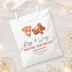 Pizza en Wings voor de Rings Koppels Bruisfeest Bedankzakje