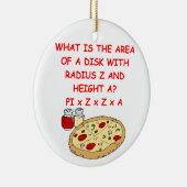 PIZZA en wiskunde Keramisch Ornament (Rechts)