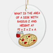 PIZZA en wiskunde Keramisch Ornament (Links)