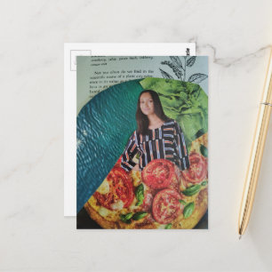 Pizza en Zomer Fun Collage Briefkaart