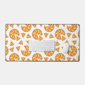 Pizza et tranches de cool motif sur blanc (Clavier et souris)