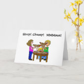 Pizza eten of een feestje Wenskaart Kaart (Gele Bloem)