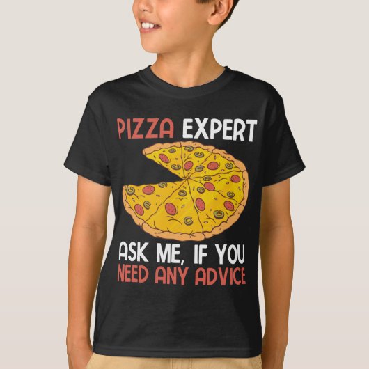 Pizza-expert vraag me, als je advies nodig hebt t-shirt (Voorkant)
