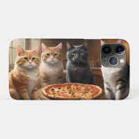 "Pizza Feestje: Vier Katten Die Aanvallen!"