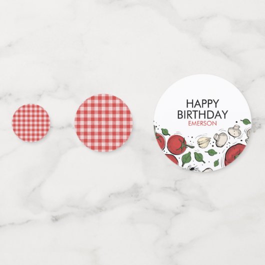 Pizza fête Anniversaire Table Confetti (Derrière)