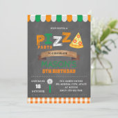 Pizza fête invitation anniversaire (Debout devant)