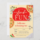 Pizza First Birthday Party Invitation Kaart (Voorkant)