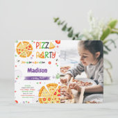 Pizza Foto uitnodiging (Staand voorkant)