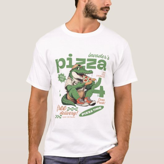 Pizza free delivery t-shirt (Voorkant)