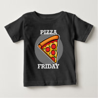 Pizza Friday Design - Baby Fine Jersey T-Shirt