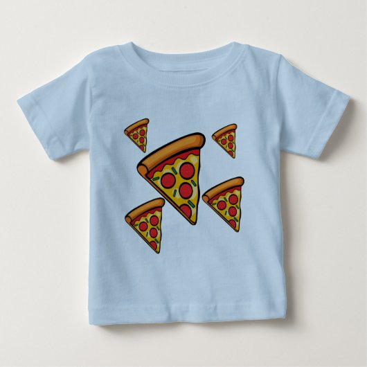 Pizza Friday Design - Baby Fine Jersey T-Shirt (Devant)