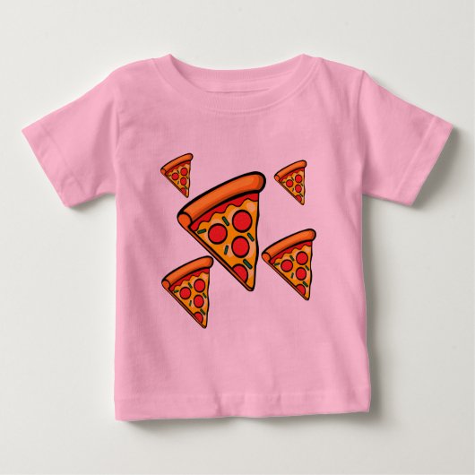 Pizza Friday Design - Baby Fine Jersey T-Shirt (Devant)