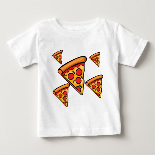 Pizza Friday Design - Baby Fine Jersey T-Shirt (Devant)