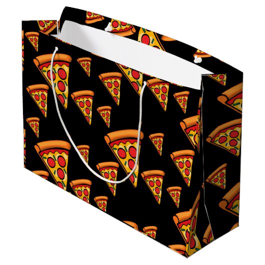 Pizza Friday Design - Sac cadeau - Grand (Dos Angle)