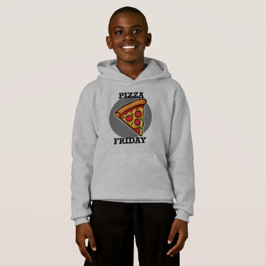 Pizza Friday Design - Sweat - shirt à capuche de r (Devant entier)