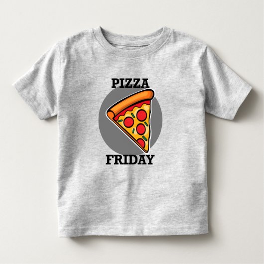 Pizza Friday Design - Toddler Fine Jersey T-Shirt (Devant)