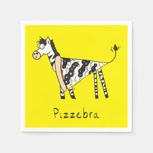 Pizza Funny Kinder Zebra Servet