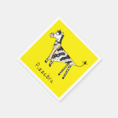 Pizza Funny Kinder Zebra Servet (Hoek)