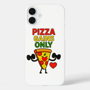 Pizza Gains Only - Grappige Fitness Pizza Liefhebb iPhone 16 Plus Hoesje