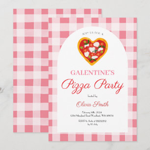 Pizza Galentine's Day Feestje Valentijn Kaart