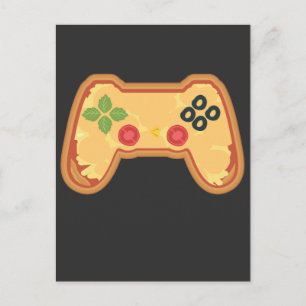 Pizza Gaming Controller Fast Food Gamer Briefkaart