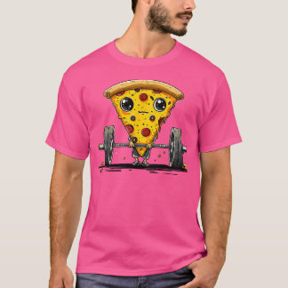 Pizza Gewichtheffen Barbell Workout Gym Gewichthef T-shirt
