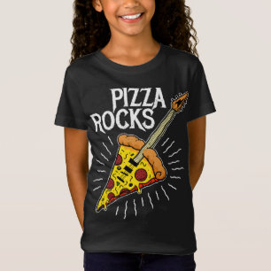 Pizza Gitaar - Grappige Pizza Rocks T-shirt